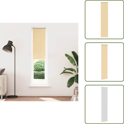 vidaXL Verdunkelungsrollo Beige 50x210cm Stoffbreite 45,7 cm Polyester (1/5)