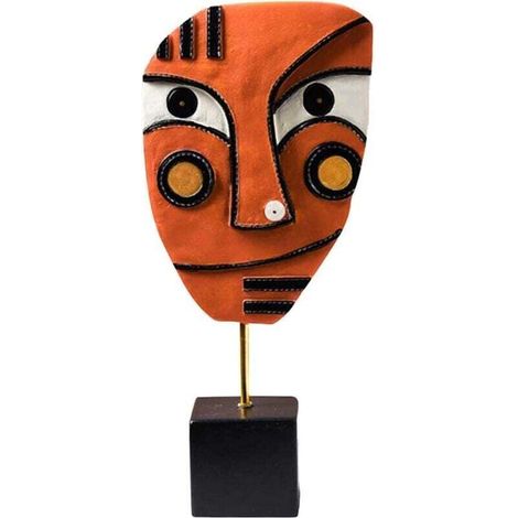Abstract Face Art Ornament Resin Statues Modern Art Sculptures Resin Creative Crafts Decoration for Lounge Bar (C) (1/4)