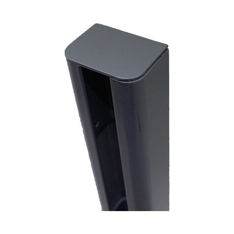 Cappuccio per palo di recinzione per inizio o fine - Colore - Grigio antracite RAL 7015, Spessore - 2 mm, Larghezza - 4,5 cm, Lunghezza - 6,8 cm