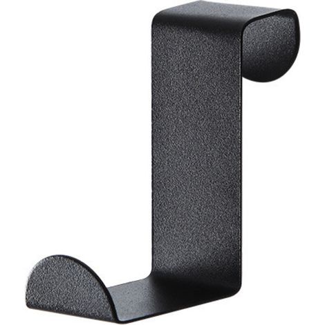 Lot De 8 Crochets De Porte Noirs, Crochets De Porte À Suspendre En Acier Inoxydable, Avec Une Capacité De Charge Élevée, Portes À Feuillure De Porte, Crochets De Porte À L'arrière
