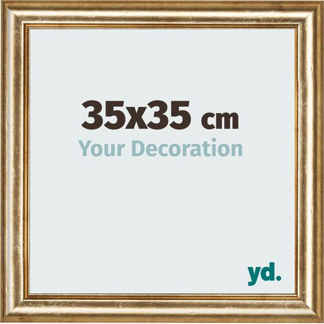 yd. - Cadre photo 35x35 - Or Antique - MDF - Lazio