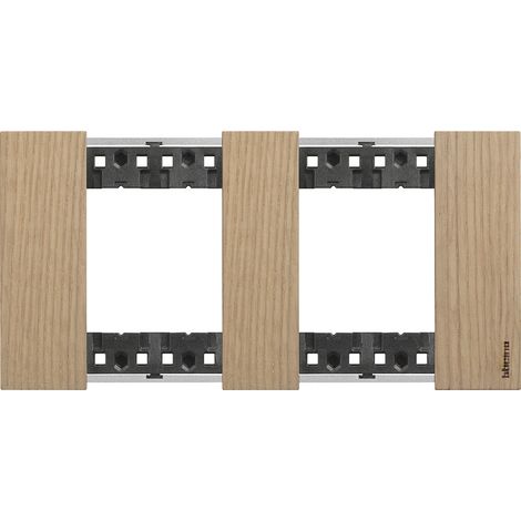 Living Now plaque noyer 2X2 modules 71V BTICINO BTKA4802M2LG