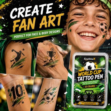 KineShineX World Cup-themed watercolor paintbrushes for fan gatherings, viewing parties, and personalized DIY projects. (1/5)