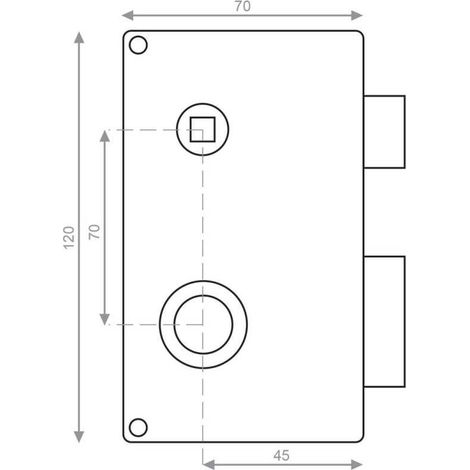 Serrure monopoint KESO 8000 verticale fouillot cylindre de 45 mm gauche HERACLES 121100 56 2AFB
