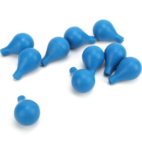 Packung mit 10 blauen Gummisaugnäpfen für Messzylinder, Tropfpipetten und Laborpipetten (1/5)