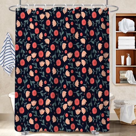 Rideau douche polyester 180x180 séchage rapide rideau imperméable pour logement étudiant (1/5)