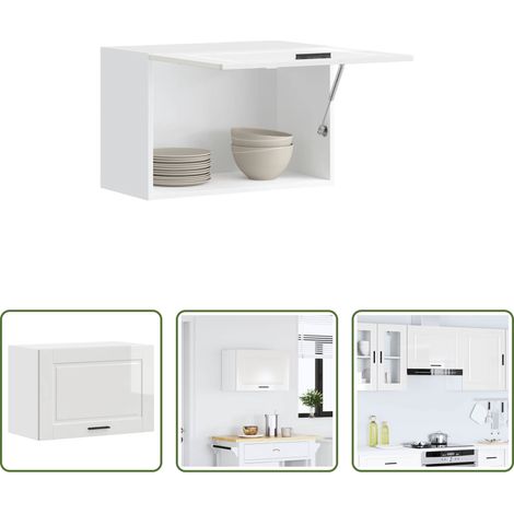 vidaXL Wandregal -  Küchen-Hängeschrank Porto Hochglanz-Weiß Holzwerkstoff (1/5)