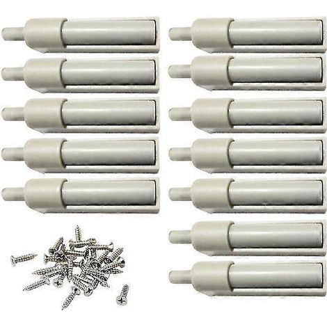Ensemble de 12 amortisseurs de porte de meuble à fermeture douce pour tiroirs, coulissement silencieux, avec visserie. (1/4)