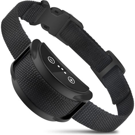 Anti-Bell-Hundehalsband, Anti-Flucht-Halsband mit Kapsel, wiederaufladbares Halsband, automatisches Trainingshalsband, 5 Vibrationsstufen, regen-, schnee- und schlammfest (1/5)