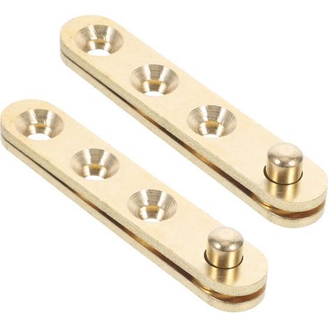 Charnières Pivotantes Cuivre Invisibles 2 Paires Rotation Flexible 90° et 360° pour Portes d'Armoire et Placard Fixation Vis pour Meubles et Portes Secrètes