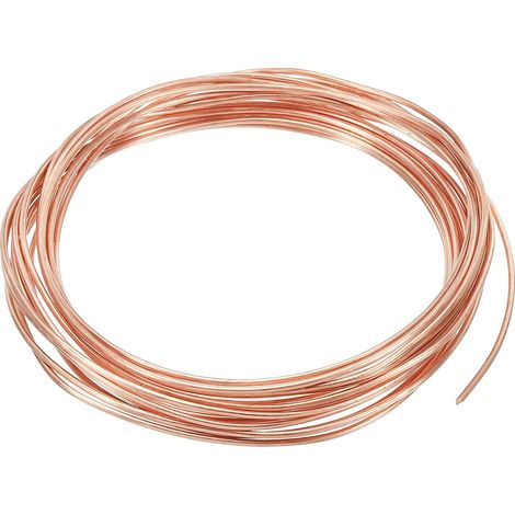 Fil de cuivre nu massif de 5 m, calibre 17, fil de cuivre pur à 99,9 %, fil de cuivre doux de 1,5 mm, attaches pour tige de plantes pour bijoux, artisanat (5 m) (1/5)
