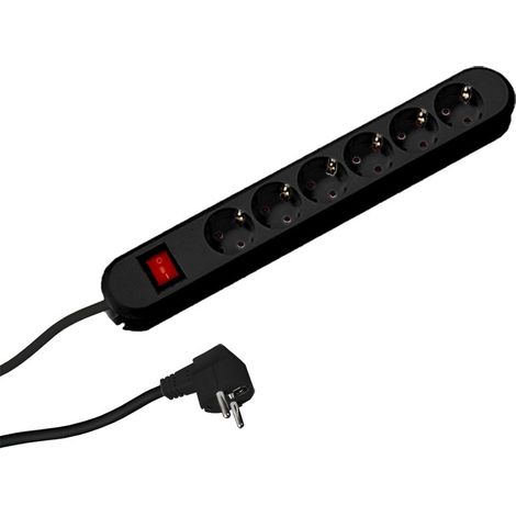 Bachmann SMART multiprise 6 prises câble 5 m noir (1/2)