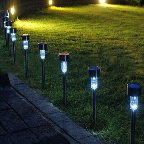 Bornes Solaires - LED Intégrées - Énergie Solaire - Pour Allée Jardin Terrasse - Lot De 16 (1/4)