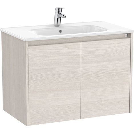 Pack Unik mueble de 2 puertas + lavabo TENET - ROCA Color: Fresno nórdico