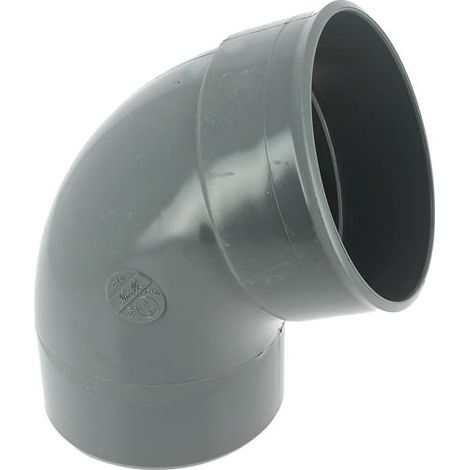 NICOLL Coude 67°30 PVC évacuation  Mâle Femelle Ø160 (1/3)