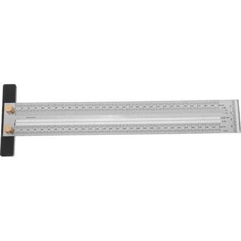 Règle T en Acier Inoxydable Légère et Précise 300mm pour Mesure D'angle et Marquage en Atelier de Menuiserie (1/5)
