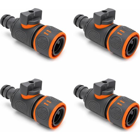 Hose Connector with 1/2 Inch Regulator Valve DN15 Garden Hose Connector with Shut-Off Valve Hose Connector with Control Valve Stop Connector for Garden Hose (1/5)