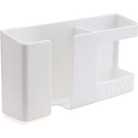 Support mural pour téléphone, socle téléphonique avec réception de câble de données, blanc (1/5)