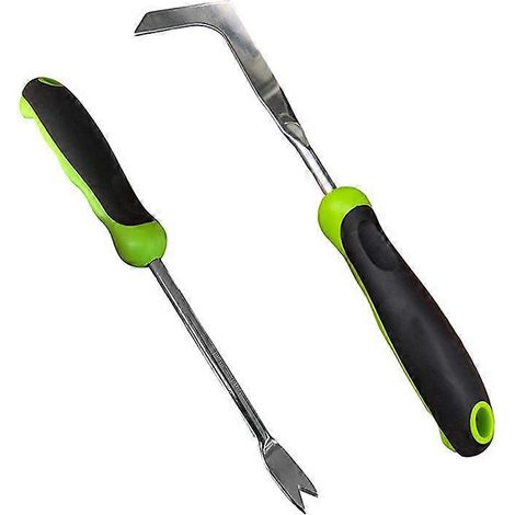 Lot de 2 désherbeurs à fissures, outil de désherbage en acier inoxydable pour jardin, terrasse et patio. (1/4)
