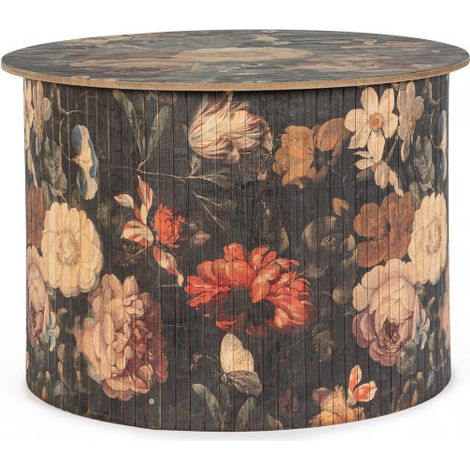Tavolino sayuri in struttura di bambù con viteria in acciaio da assemblare -Ø 58 x h 40 cm (1/5)
