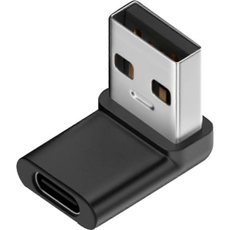 Adaptateur USB 3.0 Mâle vers Femelle Type C à Angle Droit 90° - Extension USB-C