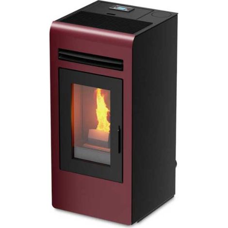 Stufa a Pellet FOCO Bordeaux - Mod. Cayenne 12 - Classe Energetica A+ - Cassetto Cenere Spazioso e Rimovibile (1/2)