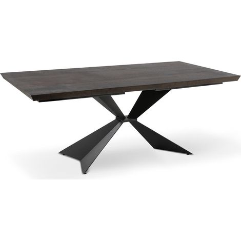 Tavolo allungabile con top impiallacciato rovere termocotto 160/240x90x76h cm (1/4)