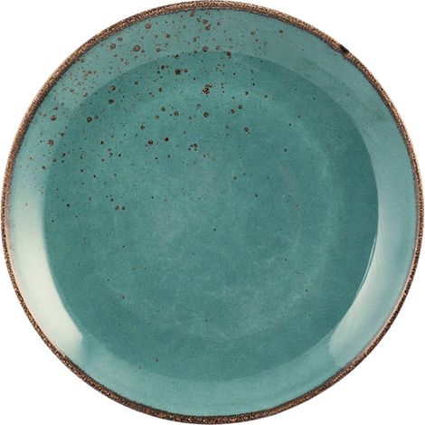 H&h set 6 piatti piani reactive azzurro cm 27