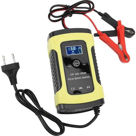 Automatisches Kfz-Batterieladegerät 12V 6A mit digitalem LCD-Display, universell für Motorrad und andere Fahrzeuge (4-100Ah)
