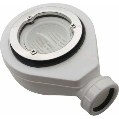 Bonde de douche 40 mm – Acier inoxydable brillant – Fixation 3 vis – Design super slim pour receveur en ardoise ou résine (1/5)