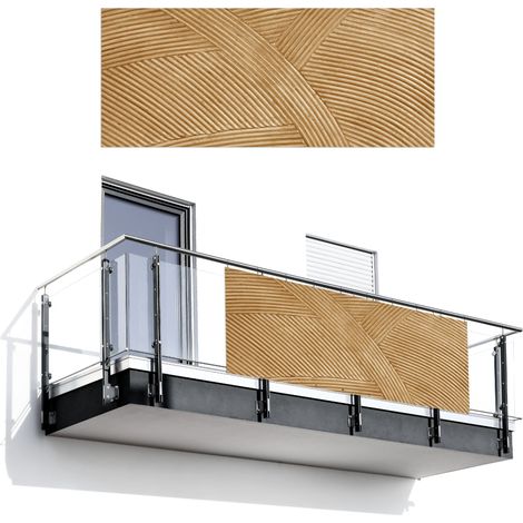 BRISE-VUE POUR BALCON Structure - Nature - Art - Rotin 300x130 cm (1/4)