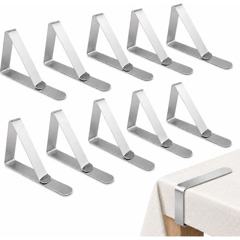 Pince Nappe Exterieur 10 Pièces, Attache Nappe en Acier Inoxydable (1/5)