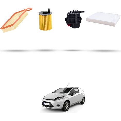 Kit tagliando 4 filtri compatibile con Ford Fiesta VI 1.4 Tdci 50kw dal 2008 (1/5)