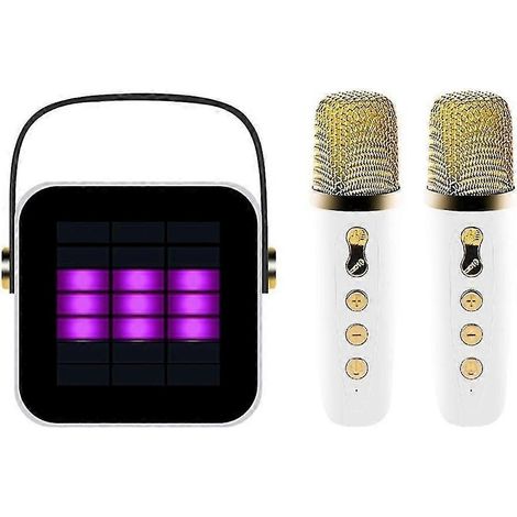 Enceinte Bluetooth portable sans fil Bluetooth 5.3, barre de son avec basses puissantes, microphone et témoin lumineux, blanche (1/5)