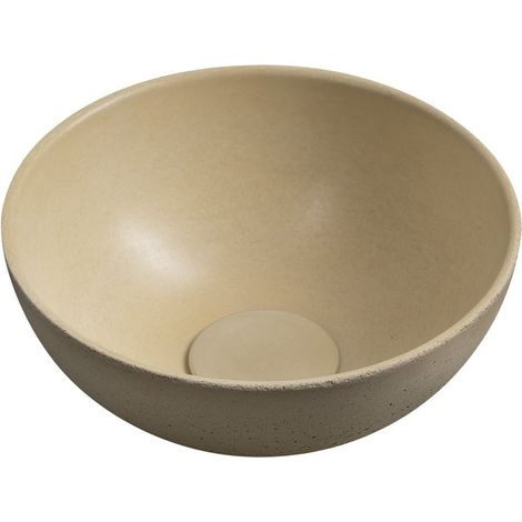 Vasque à poser MINOR en béton, diamètre 26 cm, jaune mat (1/5)