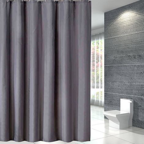 Offres Avtoify sur les rideaux de douche, tissu gris pour rideaux de douche, rideau de séparation et rideau de porte de salle de bain en polyester épais uni F (1/2)