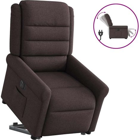 Fauteuil inclinable électrique-Chaise de relaxation-Fauteuil Relax marron foncé tissu 662579 (1/5)