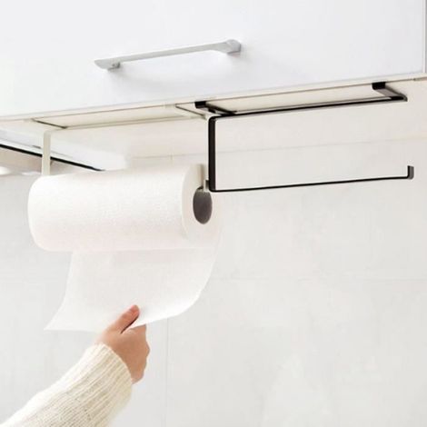 Porte-Papier Distributeur - Fer - Sans Perçage - 23,5 x 12 x 7 cm - 1 Pièce (1/4)