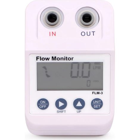 JSSEVN - Medidor de agua, medidor de flujo de agua, purificador de agua, medidor de flujo con alarma y función de ahorro de energía, filtro, sensor de flujo de agua, monitor, 1/4 de pulgada (1/5)