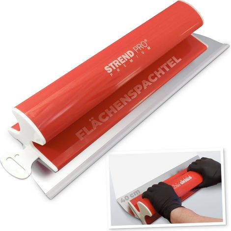 Glättkelle Strend Pro Premium Ergonomic 400 mm, Edelstahl, für Spachtel und Gipsputz