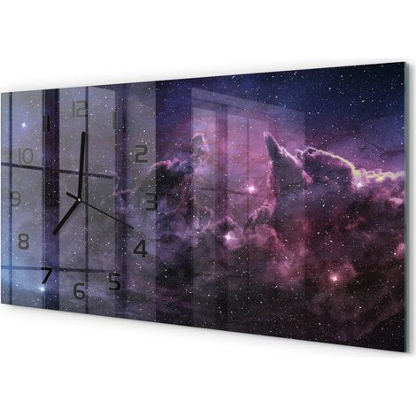 Horloge Murale Cuisine Moderne 60x30 cm Verre Silencieux Décoration Murale Brouillard (1/5)