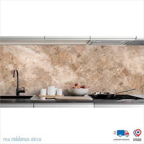 Crédence : Marbre de Velletri - Couleur Ocre - Alu composite - 120 - 60 (1/3)