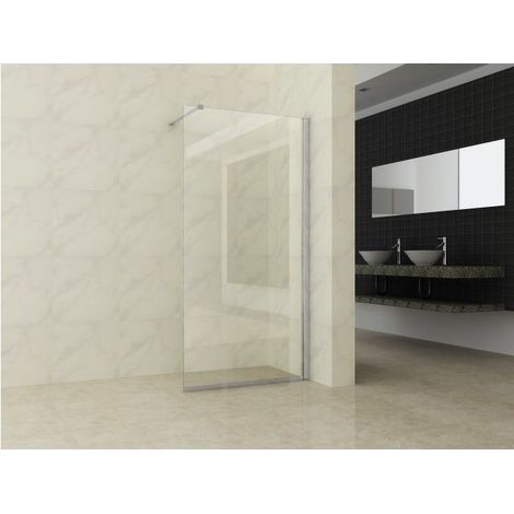 Bagno Italia Parete doccia cm 120 anta fissa in cristallo 8 mm vetro trasparente (1/3)