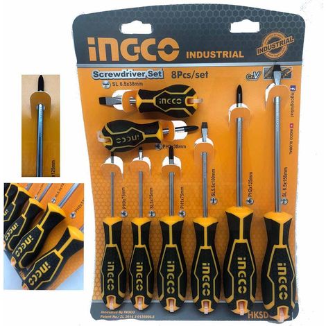 Giraviti a taglio stella croce Kit da 8 pz. con impugnatura professionali INGCO (1/5)