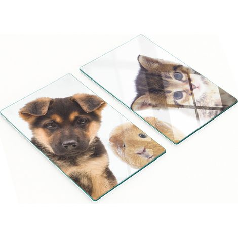 Tablas de cortar decorativas de vidrio templado para mascotas, 2 x 30 x 52 cm (1/5)