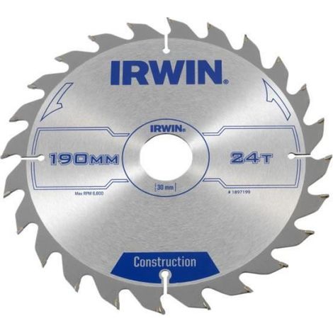 Lame De Scie Circulaire - 190 X 30 Mm - 24 Dents ATB - Pour Scie Circulaire À Table Ou À Main - 1 Pièce