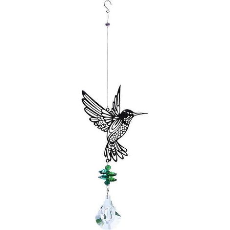 Voici une proposition de titre produit en français (190 caractères maximum) :
Attrape-soleil cristal papillon colibri mobile suspendu, ornement porte-bonheur, carillon arc-en-ciel prisme décoration j (1/4)