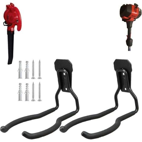 Ganci da parete para diserbanti, portautensili electrici per pareti di garage, ganci di servizio per attrezzi da garage e stoccaggio, 2 pezzi (1/4)
