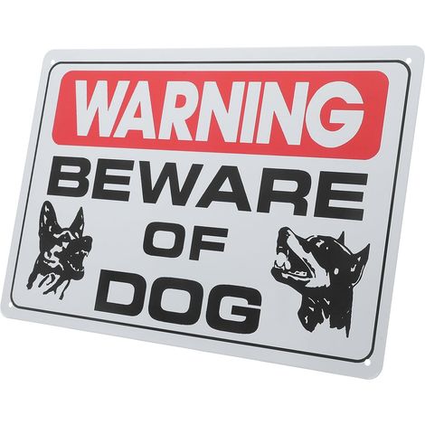 Metallschild für Außenbereich mit Hunde Warnschild aus Eisen