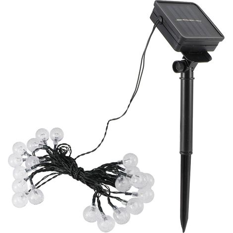 Solarbetriebene Lichterkette mit 20 LED-Chips für Weihnachtsfeiern, Gärten und Landschaftsdekoration (1/5)